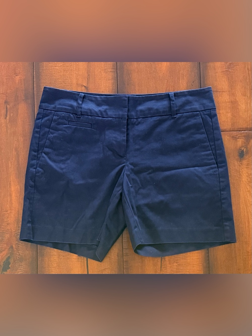 Ann Taylor Navy Chino Bermuda Shorts